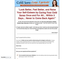Cold Sore Totally free For good – How to Cure Chilly Sore Easily, The natural way and Without end!